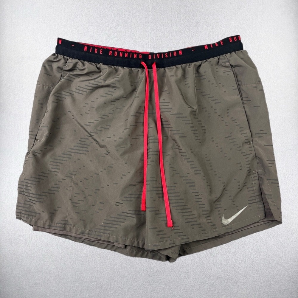 Nike Running Division Shorts Womens Small Brown Pink 2-in-1 Lined Athletic 4190